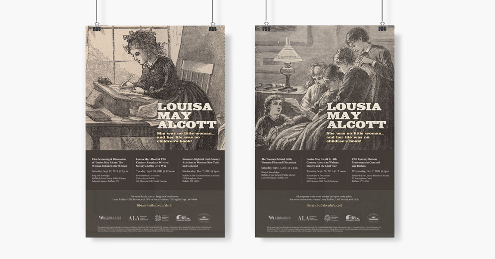 Lousia May Alcott Poster designs